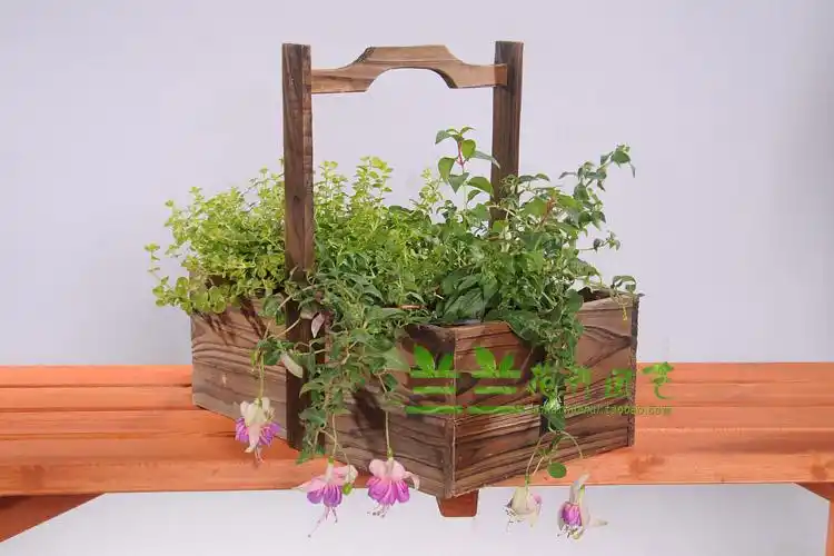 防腐木花桶吊桶木桶水桶提桶阳台花架摆件杂物个性创意木花盆复古