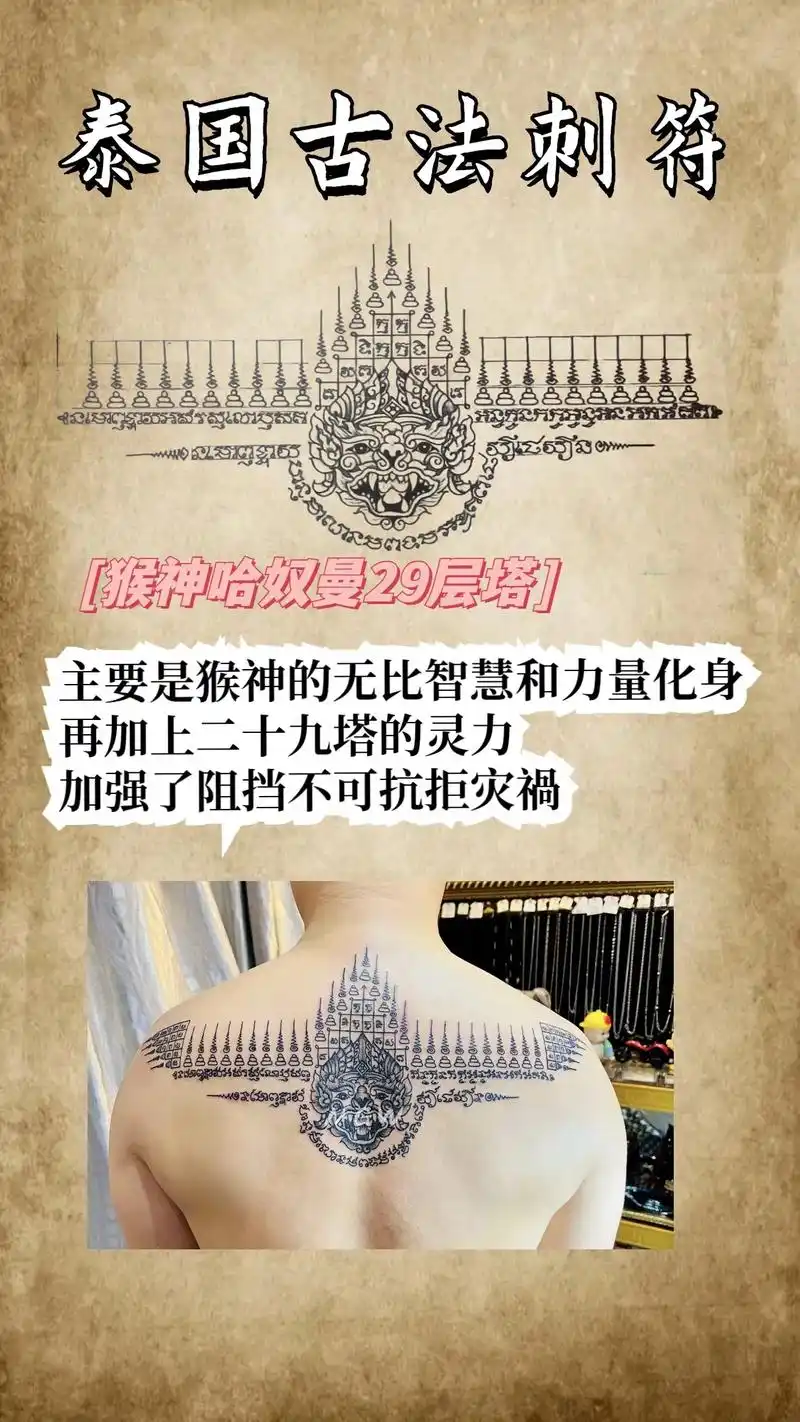 泰国刺符图文.泰国古法刺符图案寓意#tattoo #泰国文化 - 抖音