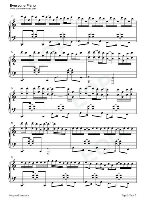 邀请你坐上我的野摩托-抖音五线谱预览3-钢琴谱文件(五线谱,双手简谱