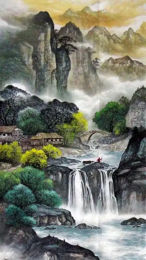 壁纸 唯美水墨山水画