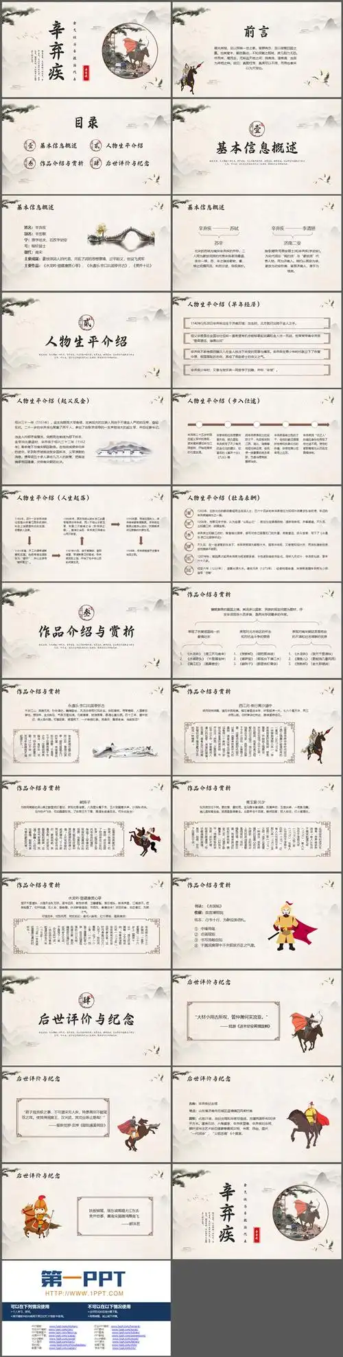 金戈铁马豪放派代表辛弃疾生平介绍ppt下载