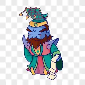 中国神话雕像地府阎王素材