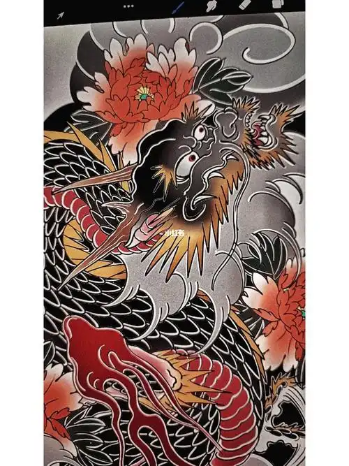 纹身  #天津纹身  #花腿龙纹身  #花腿纹身  #花腿  #纹身手稿