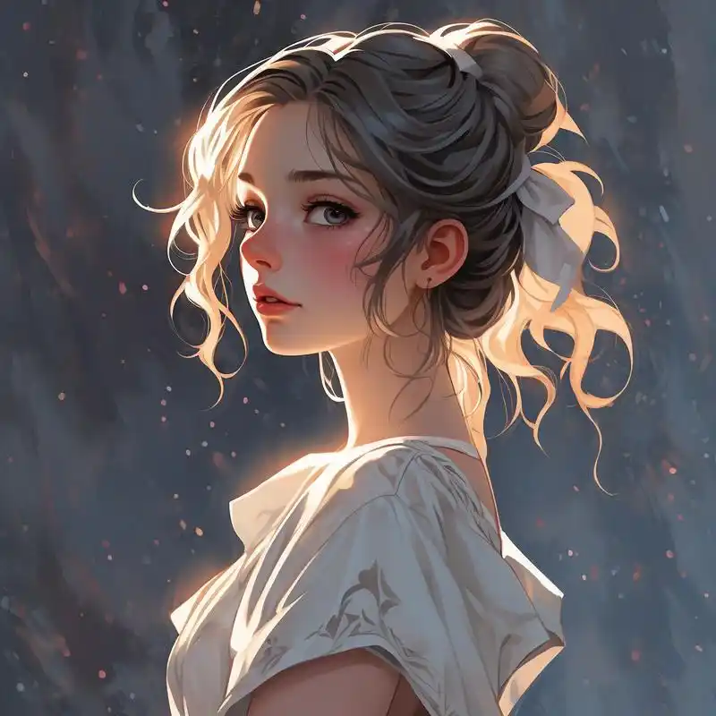 96插画风格女生头像996996