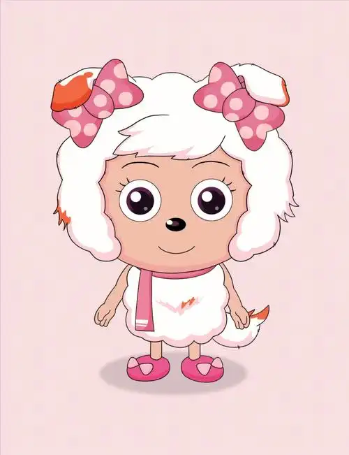 打卡喜羊羊与灰太狼24美羊羊含线稿