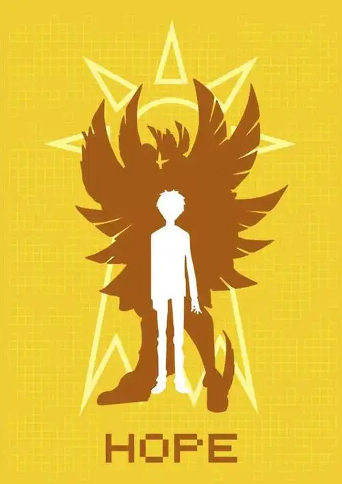 数码宝贝:初代主角团剪影鉴赏,勇气的象征八神太一与战斗暴龙兽