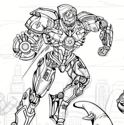 机甲图片简笔画简笔画环太平洋2流浪者简笔画环太平洋二雷兽简笔画环