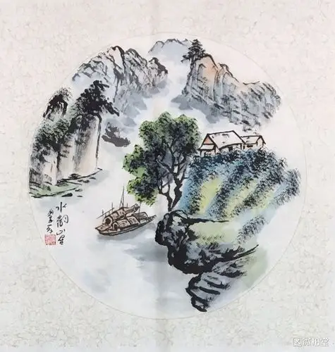 圆型国画小品欣赏