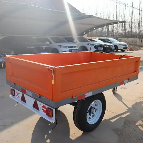四轮农用拖车 拖拉机挂斗平板拖车自卸后翻侧翻拖拉机拖斗厂家