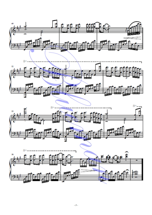 风吹麦浪 钢琴谱(五线谱)