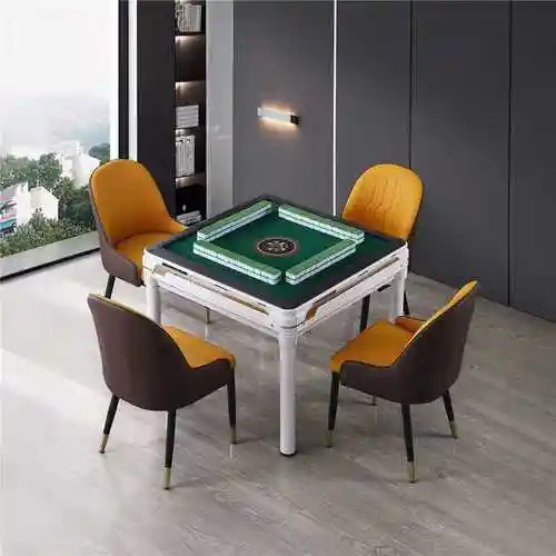 锦将款全自动麻将机餐桌两用麻将桌家用电动静音小型机麻 枪灰 扇形椅