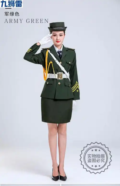 特种舞台装白衬衣套装演出文艺表演队服合唱套装夏季女兵女裤装藏青11