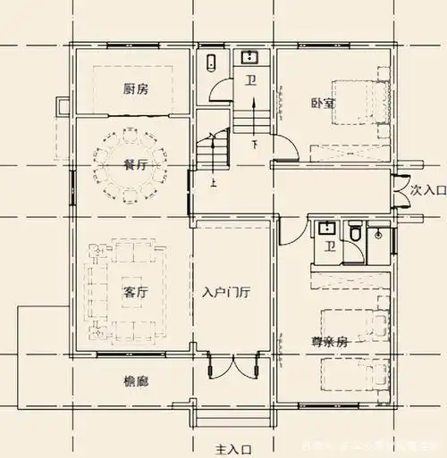 别墅设计-乡村房子设计图-农村自建房设计图-轩鼎房屋图纸网