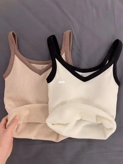 免穿bra的加绒小背心!保暖百搭!一穿爱上!