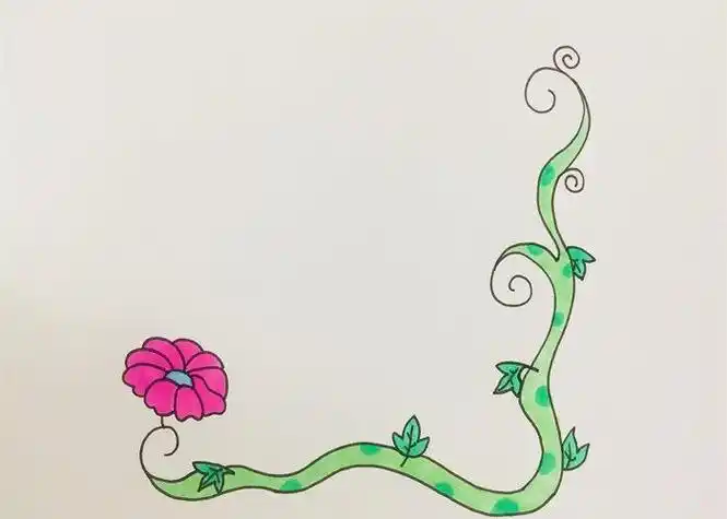 藤蔓怎么画花边简单手抄报边框手抄报大全