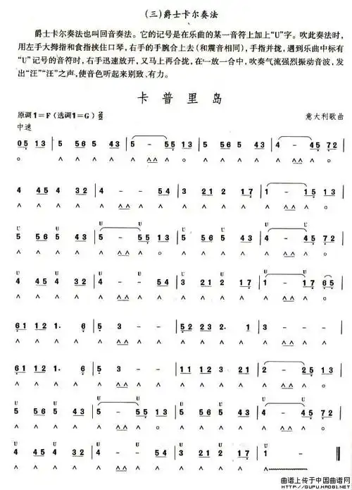 考级五级曲目卡普里岛