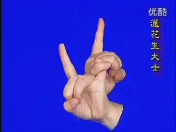 手印示范莲花生大士手印