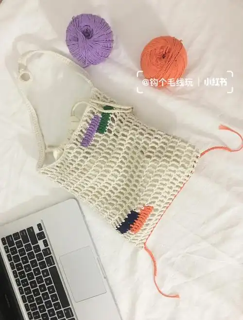 夏天不能少的网格编织包教程进主页