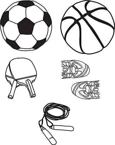 怎样画简笔画健身器材扭腰器运动器材简笔画图色篮球场景运动简笔画