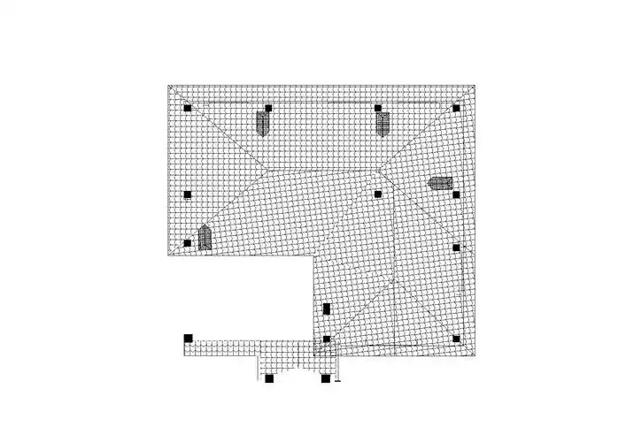 屋顶斜坡平面图