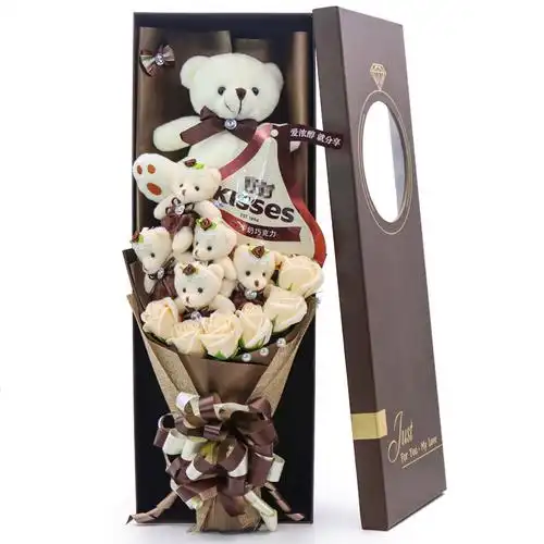 卡通花束小熊礼盒公仔娃娃糖果零食花创意生日礼物送女朋友闺蜜