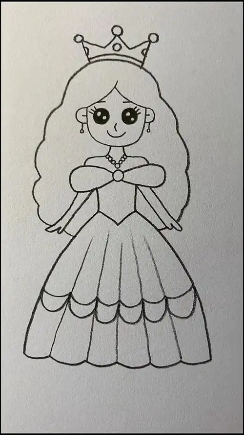简笔画#画长发飘飘的小公主