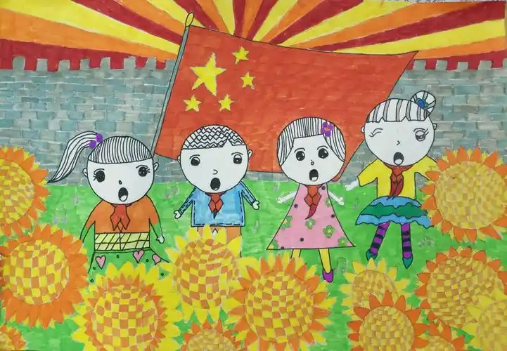 创意美术《歌唱祖国》