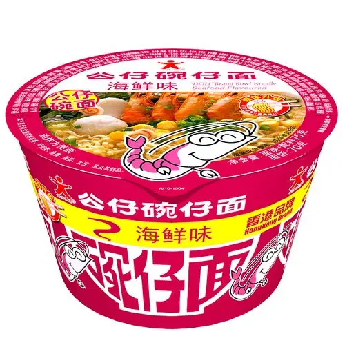 【天猫超市】公仔 碗仔面 海鲜味(碗装 75g)香港方便面/泡面