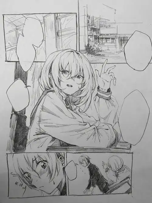 黑白漫画分镜手绘