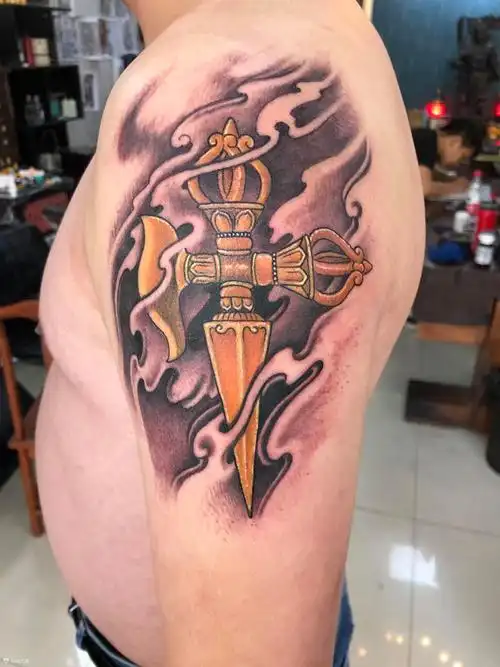 金刚降魔杵_纹身图案手稿图片_杨勇的纹身作品集