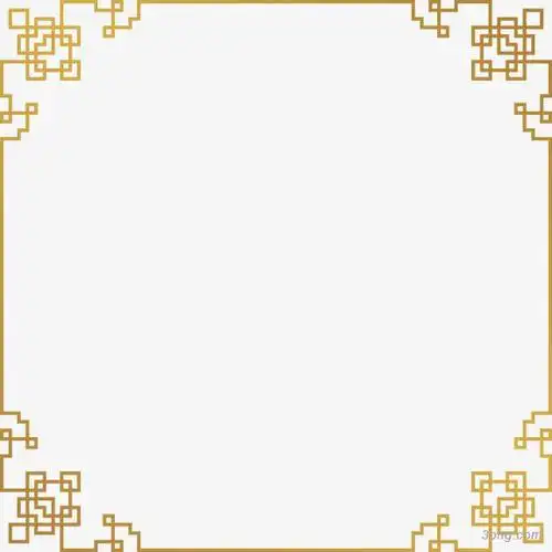 中国风传统边框png素材透明免抠图片-装饰效果