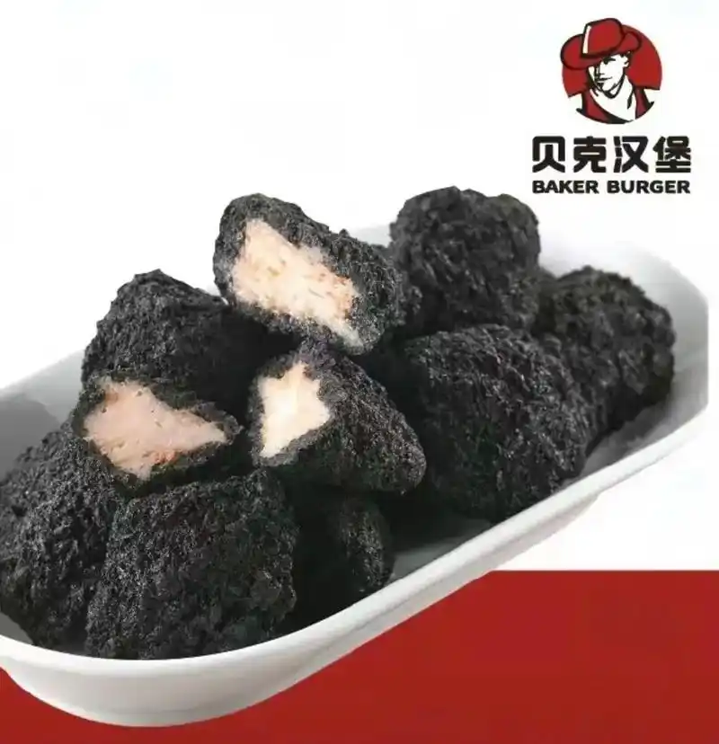 贝克汉堡(东明路店)近期推出"贼好吃"的黑金鸡块,还有鸡米花 - 抖音