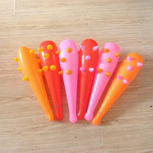 充气狼牙棒 彩色小号狼牙锤 棒球棒 游戏道具充气棒儿童玩具批发