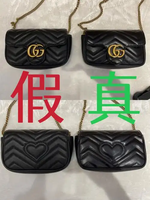 gucci马蒙mini真假对比