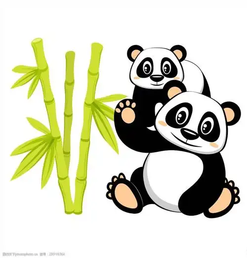 卡通熊猫矢量