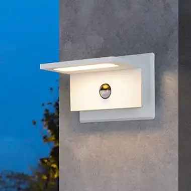 inowel pir 传感器白色户外壁灯外部 ip54 防水运动传感器壁灯灯具