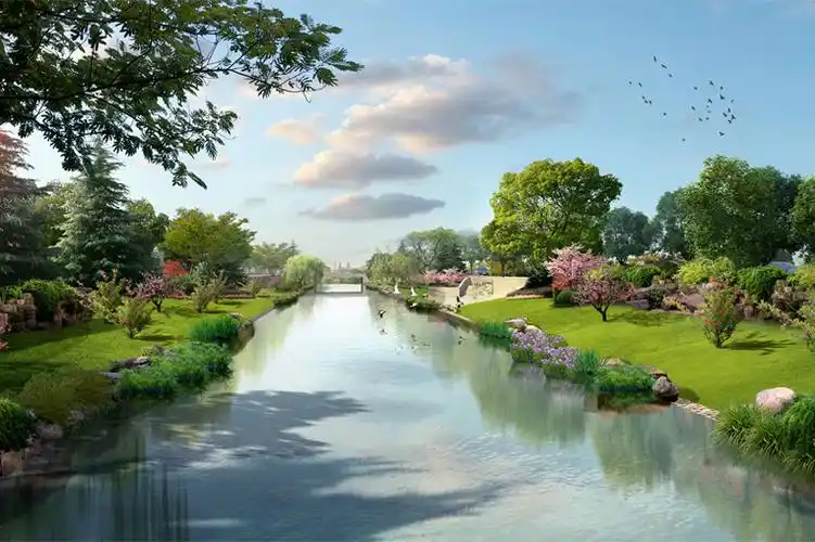 句容市玉清河河道生态景观提升改造滨水地带景观及城市更新雕塑艺术