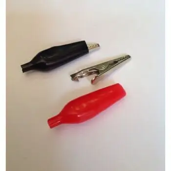 电源夹子 电源线鳄鱼夹表线正负极夹子 电瓶夹蓄电池夹子 配黑胶