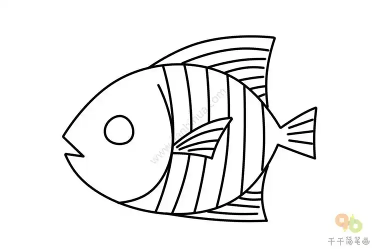 海洋动物小鱼简笔画图片大全 儿童简笔画
