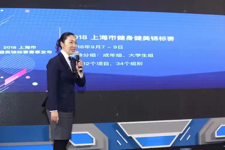 上海市健身健美队主教练纪凯莉向大家介绍2018年赛事信息