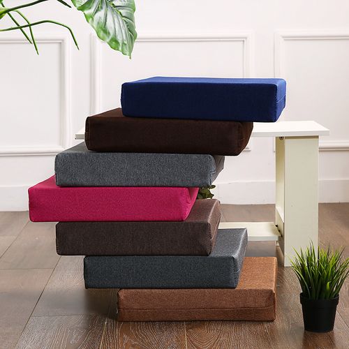 加厚沙发坐垫椅垫定做海绵芯中高亚麻餐椅飘窗密度可防滑增高拆洗