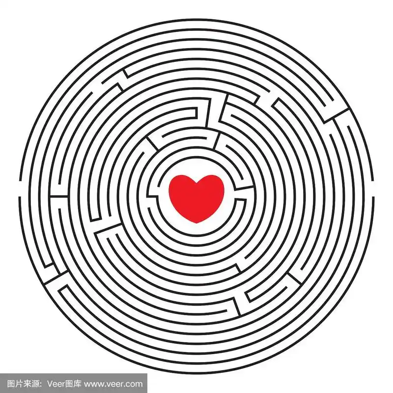 圆形迷宫,红心