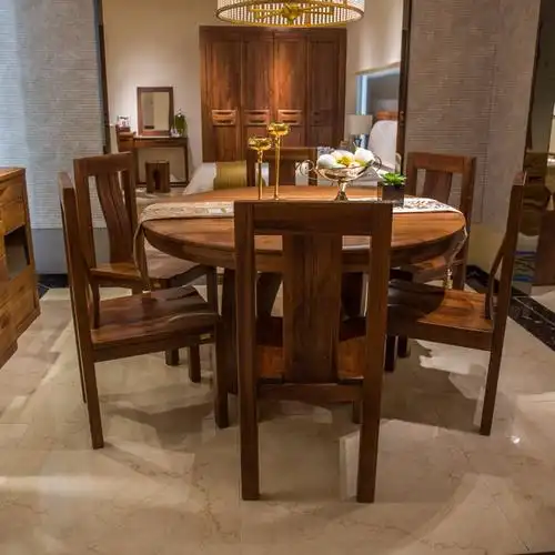 南洋胡氏实木圆餐桌