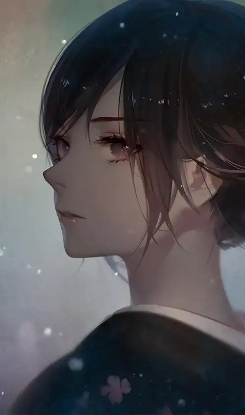 传统穿和服的日系女人物动漫肖像