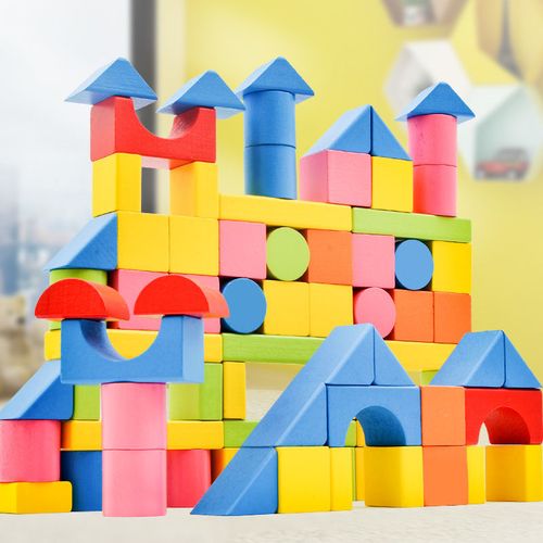 城堡积木幼儿童木头拼装宝宝玩具1益智力23开发6男孩女孩启蒙早教