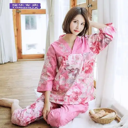 长裤棉质可爱汗蒸衣服浴服 4xl>养生按摩服spa女士泡温泉纳米日系客