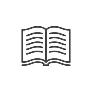 行书与字书与文本行图标轮廓矢量符号线性风格象形文字隔离在白色上.