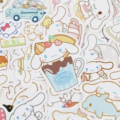 大耳狗玉桂狗ins风可爱手账贴纸少女手机电脑贴少女心贴画防水pvc手帐