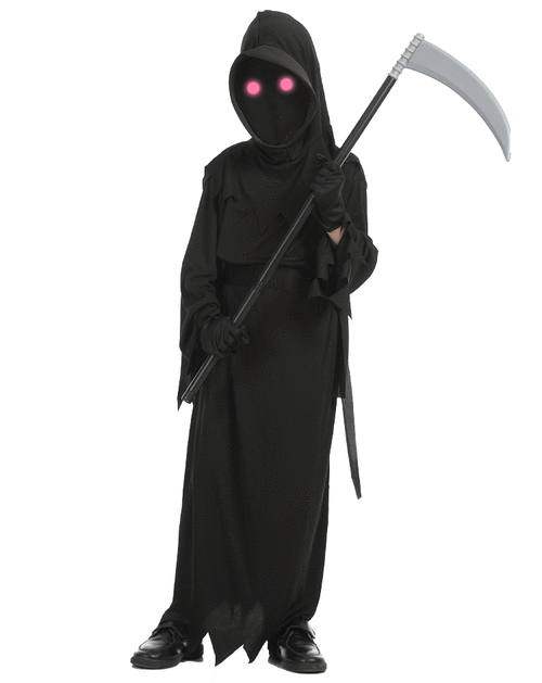 迪士尼(disney)商场同款万圣节儿童小孩恐怖红眼死神服装镰刀怪鬼黑暗