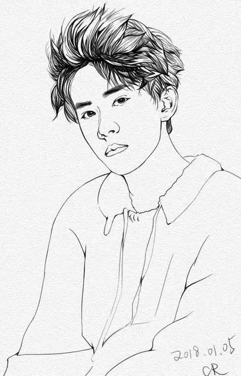 易烊千玺的动漫简笔画tfboys易烊千玺饭绘漫画合辑